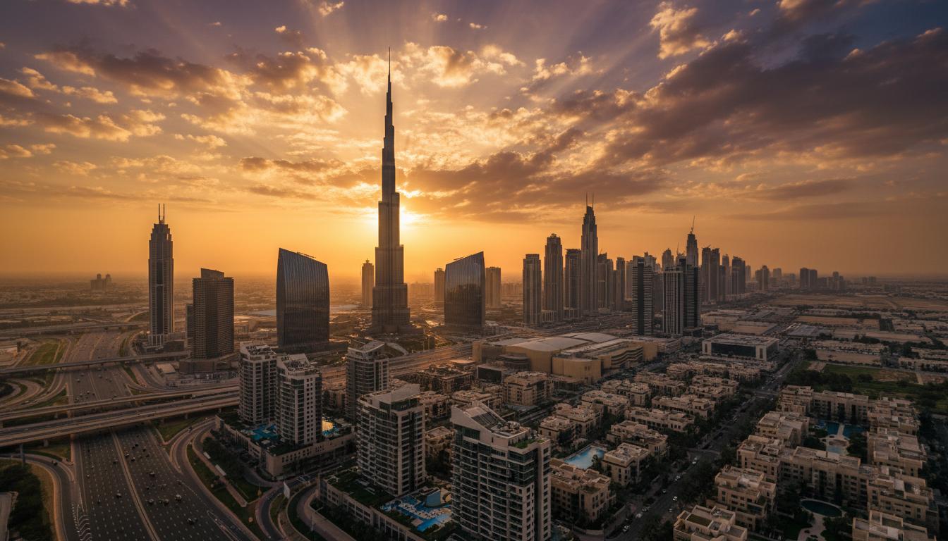 Dubai Marina golden hour